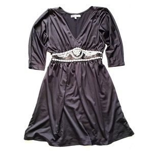 Black dress with metal embellishment